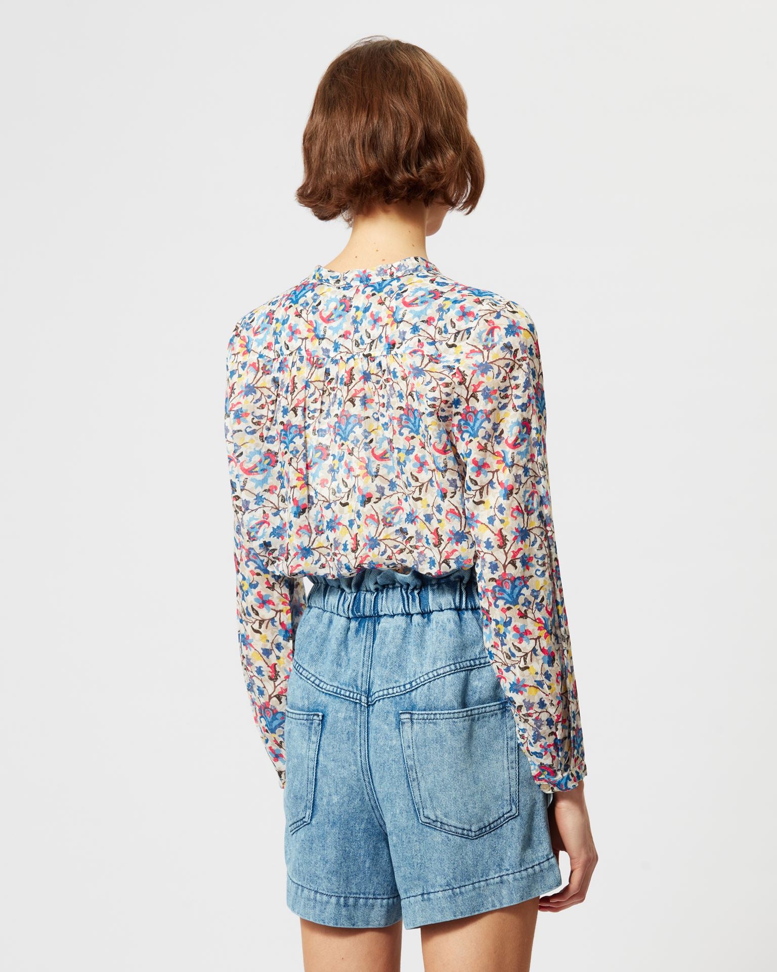 Maria Top in White/Blue