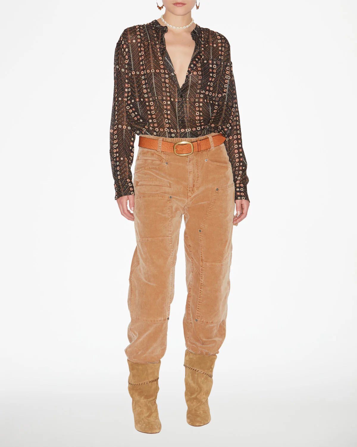 Mexika Top in Faded Black