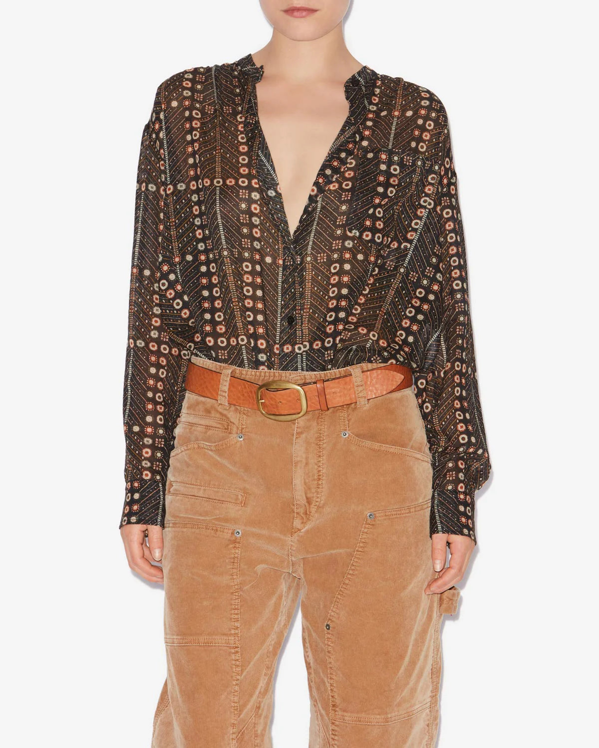 Mexika Top in Faded Black