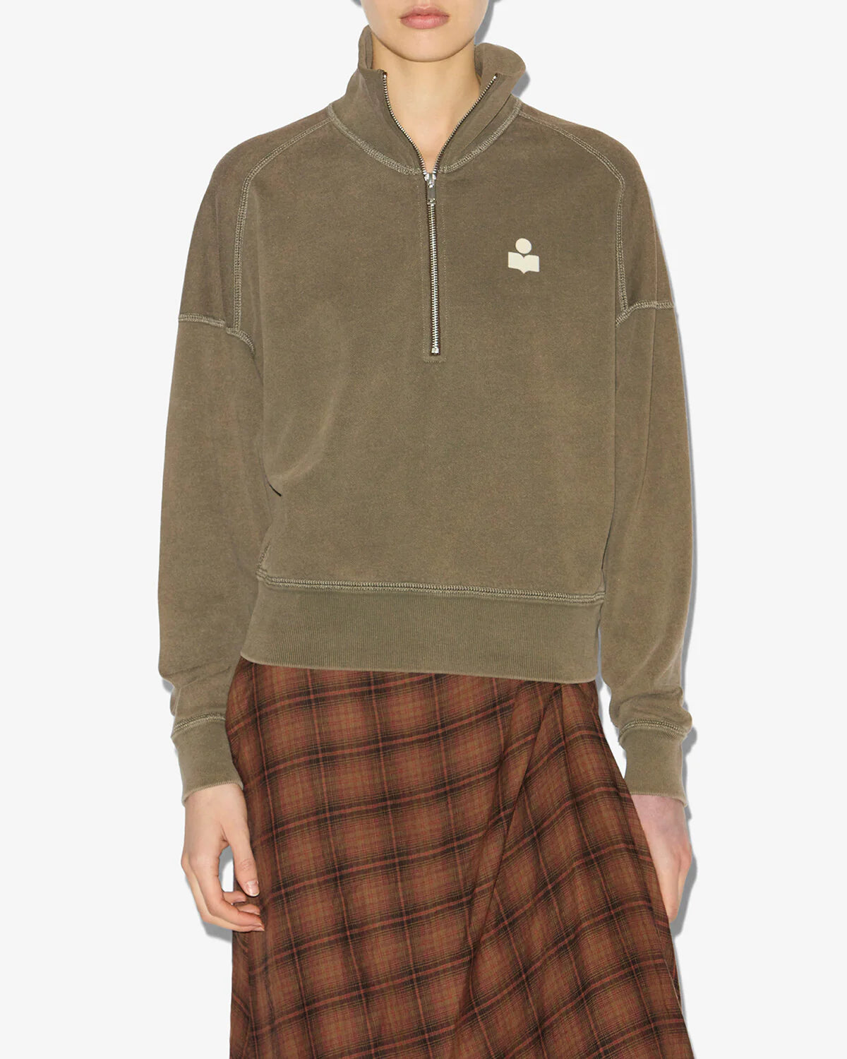 Ross Sweatshirt in Dark Bronze/Ecru
