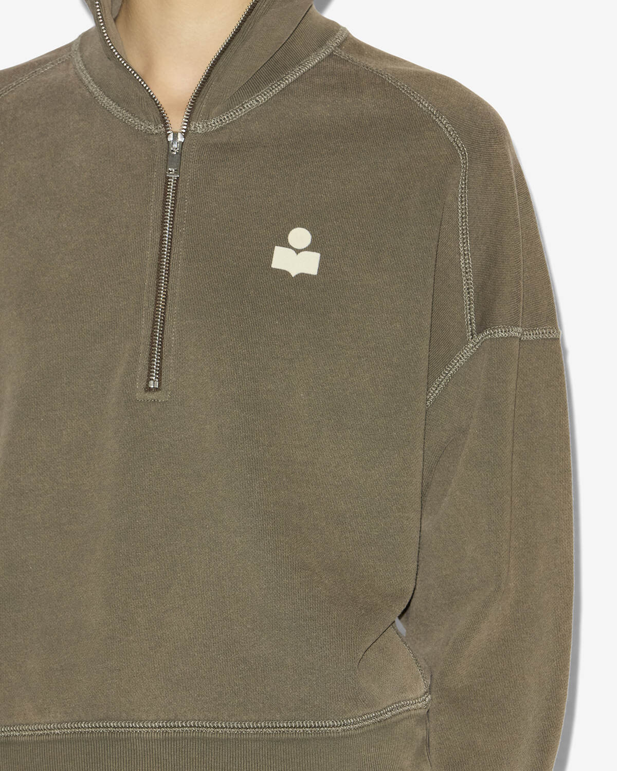 Ross Sweatshirt in Dark Bronze/Ecru
