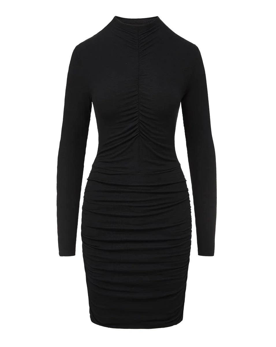 Mizani Ruched Dress in Black