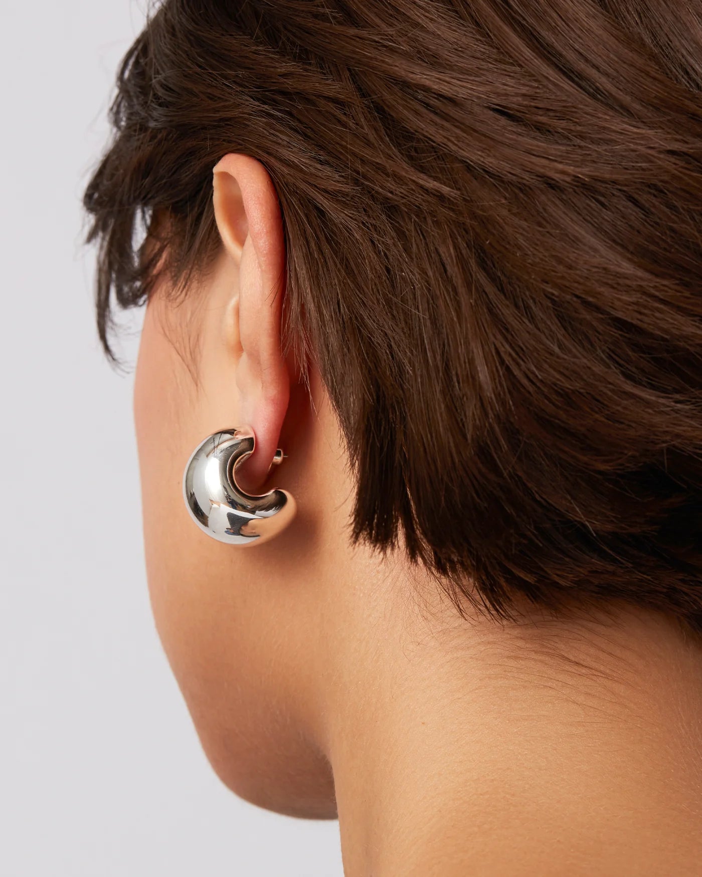 Gemma Hoop Earrings in Silver