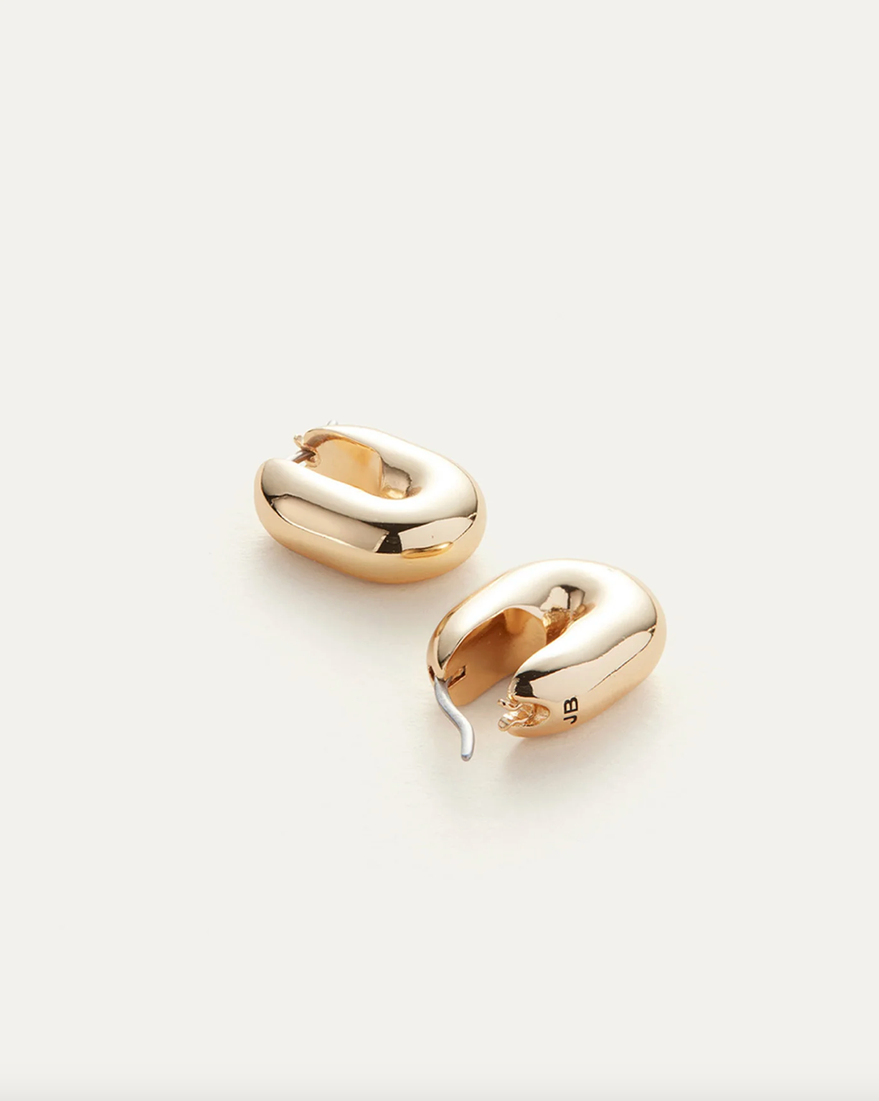 Puffy U-Link Earrings in Gold