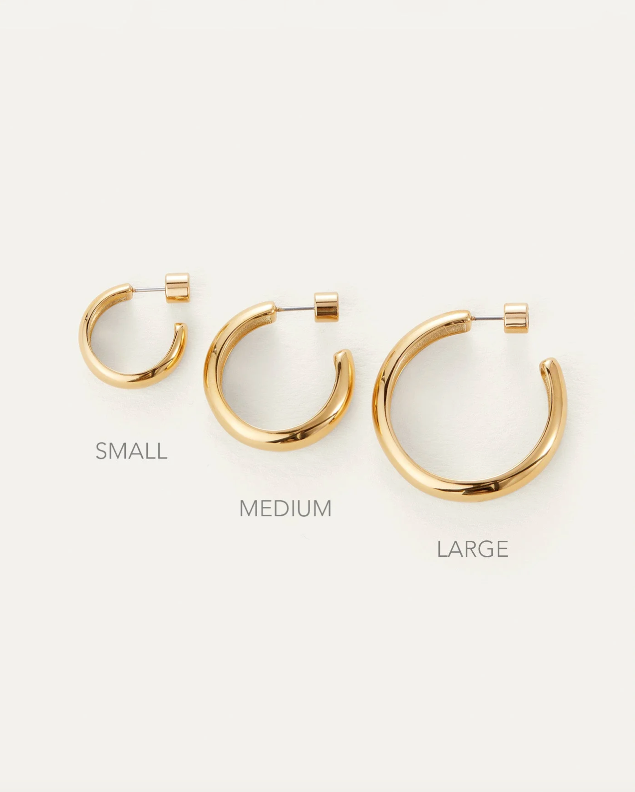 Staple Hoops Large in Gold