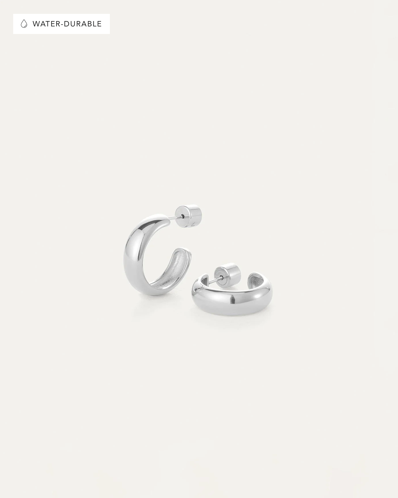Staple Hoops Small in Silver
