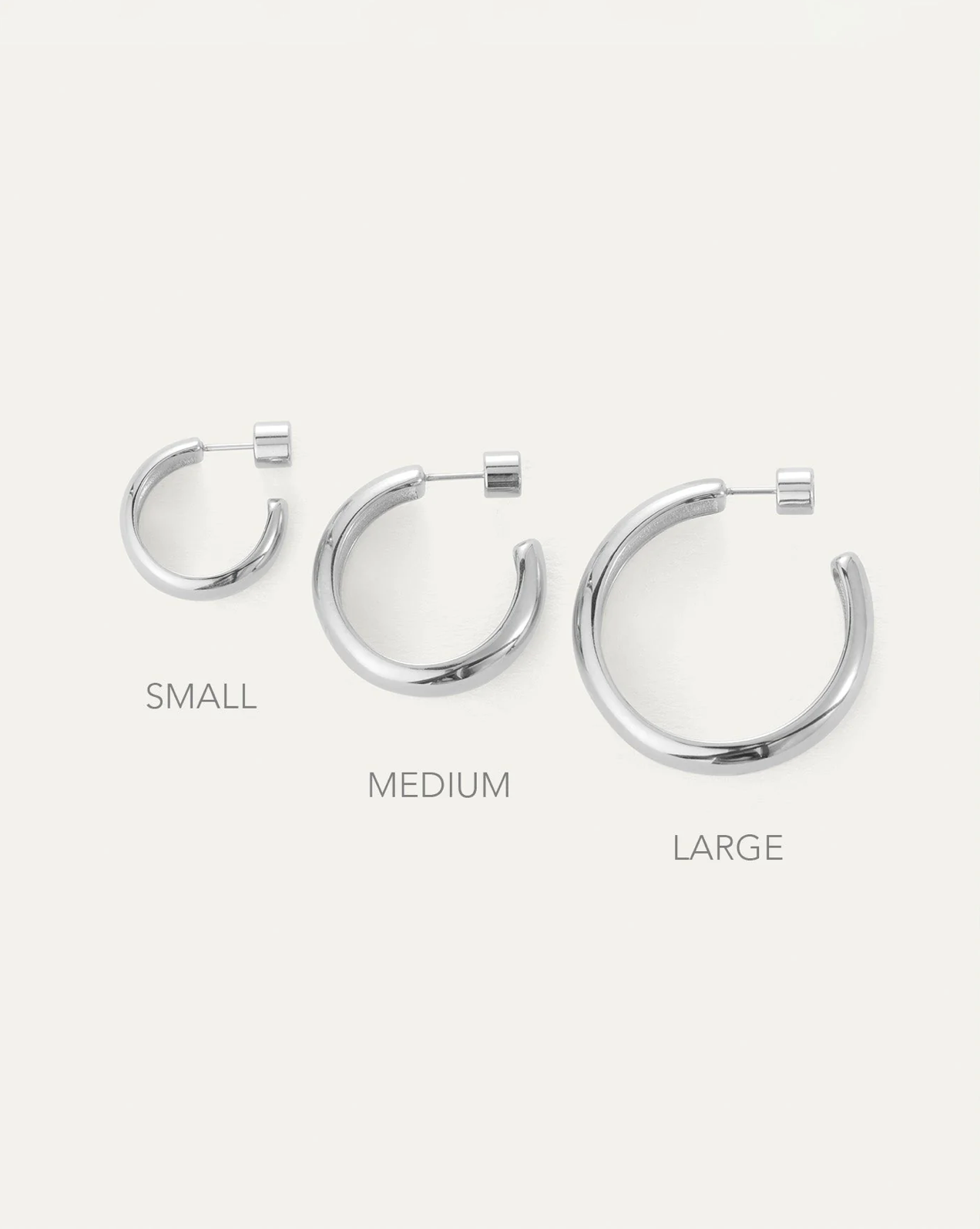 Staple Hoops Small in Silver