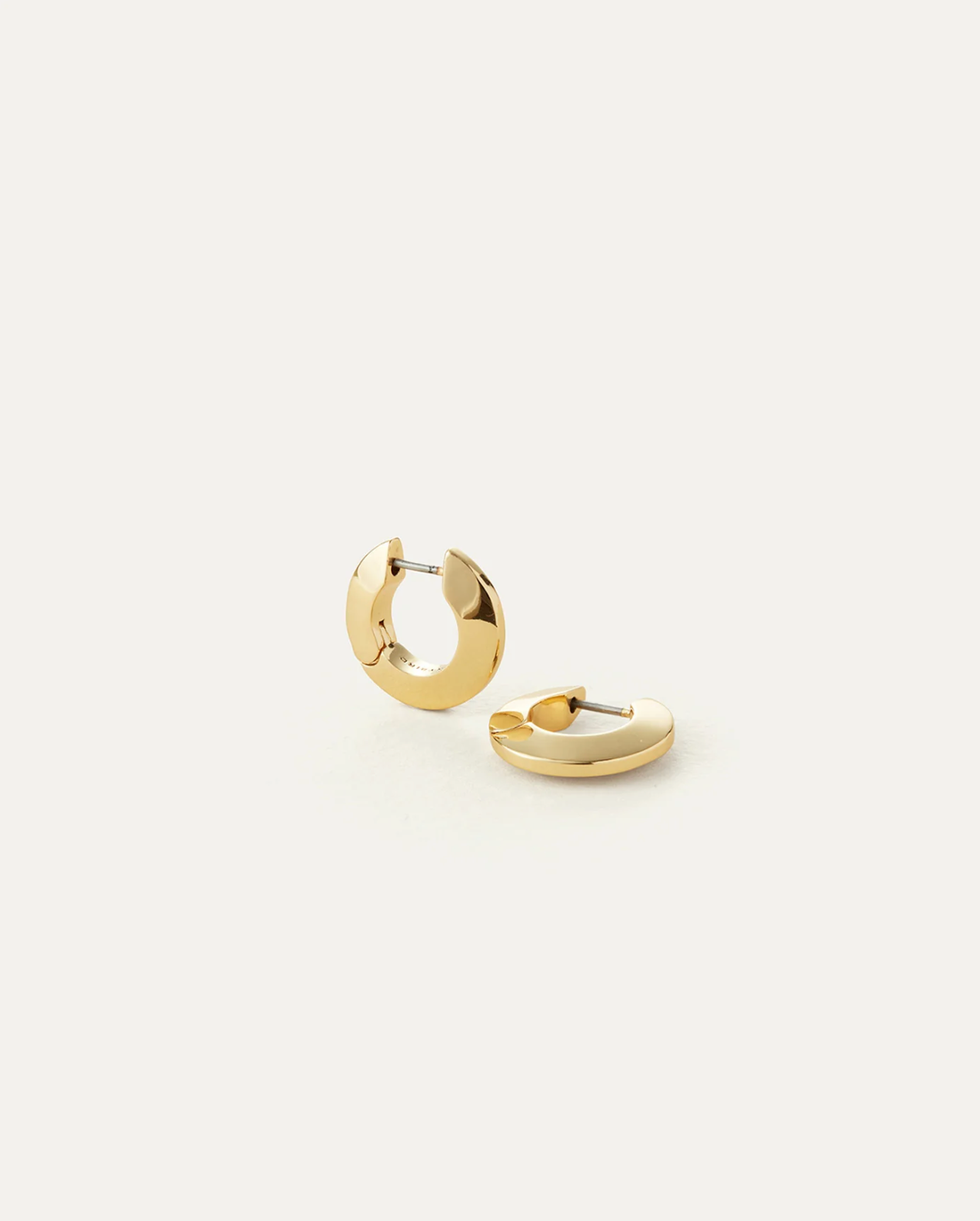 Toni Hinged Hoops Small in Gold