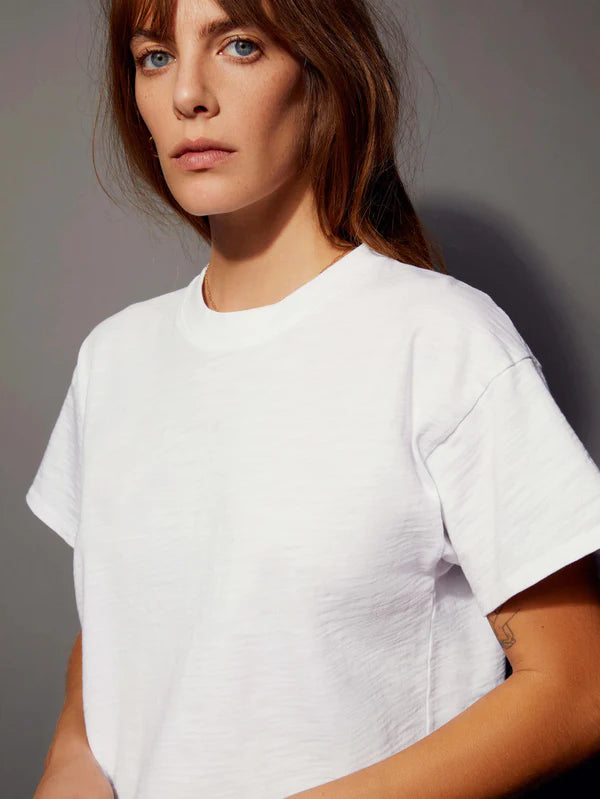 Jessa Boxy Crop in Optic White
