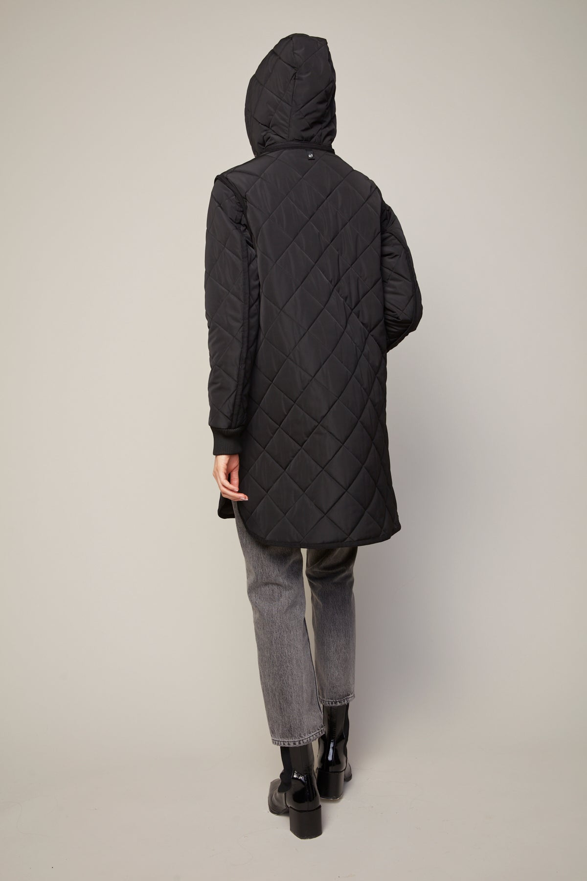 Libby Quilted Coat in Black