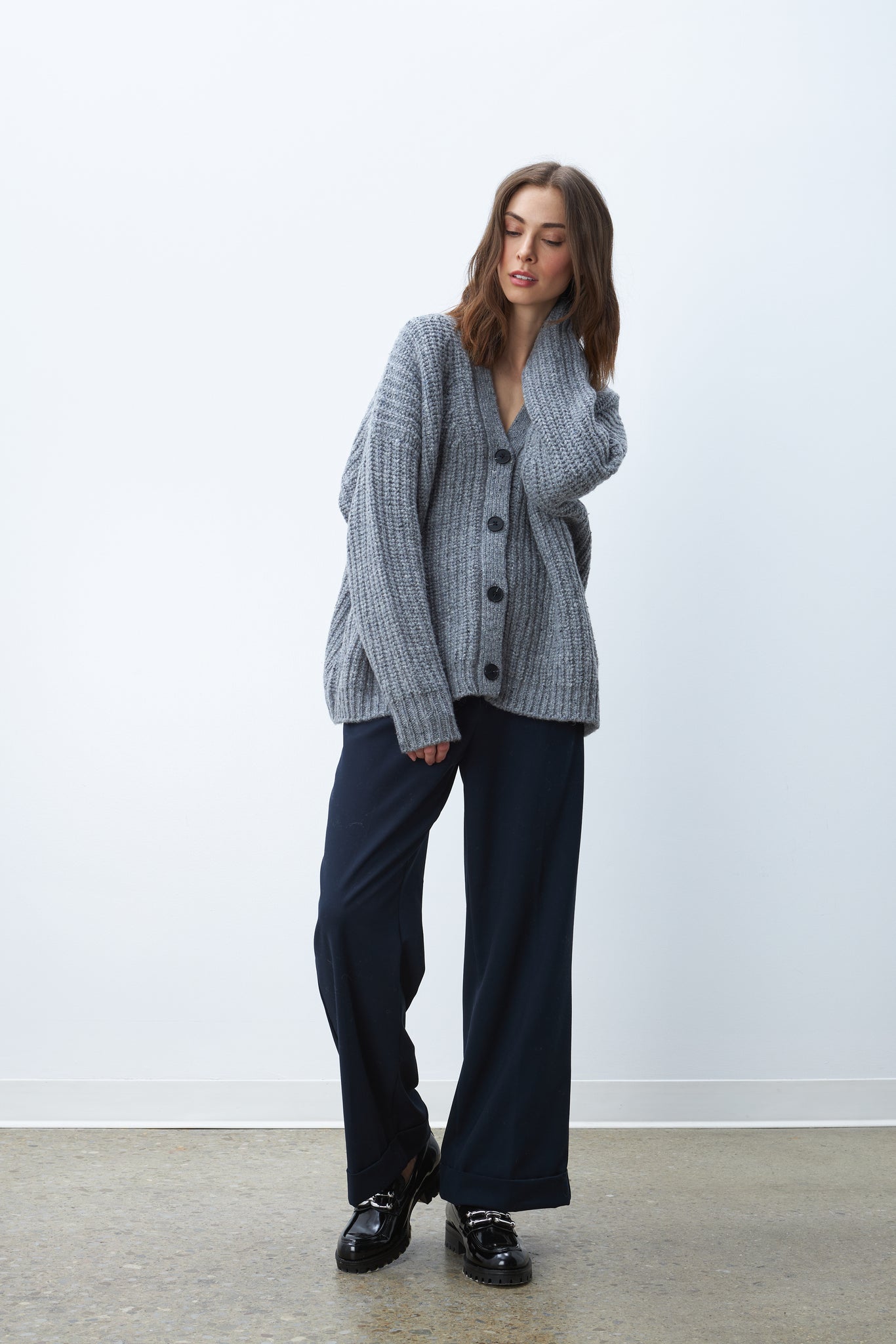 Libby Cardigan in Heather Daze