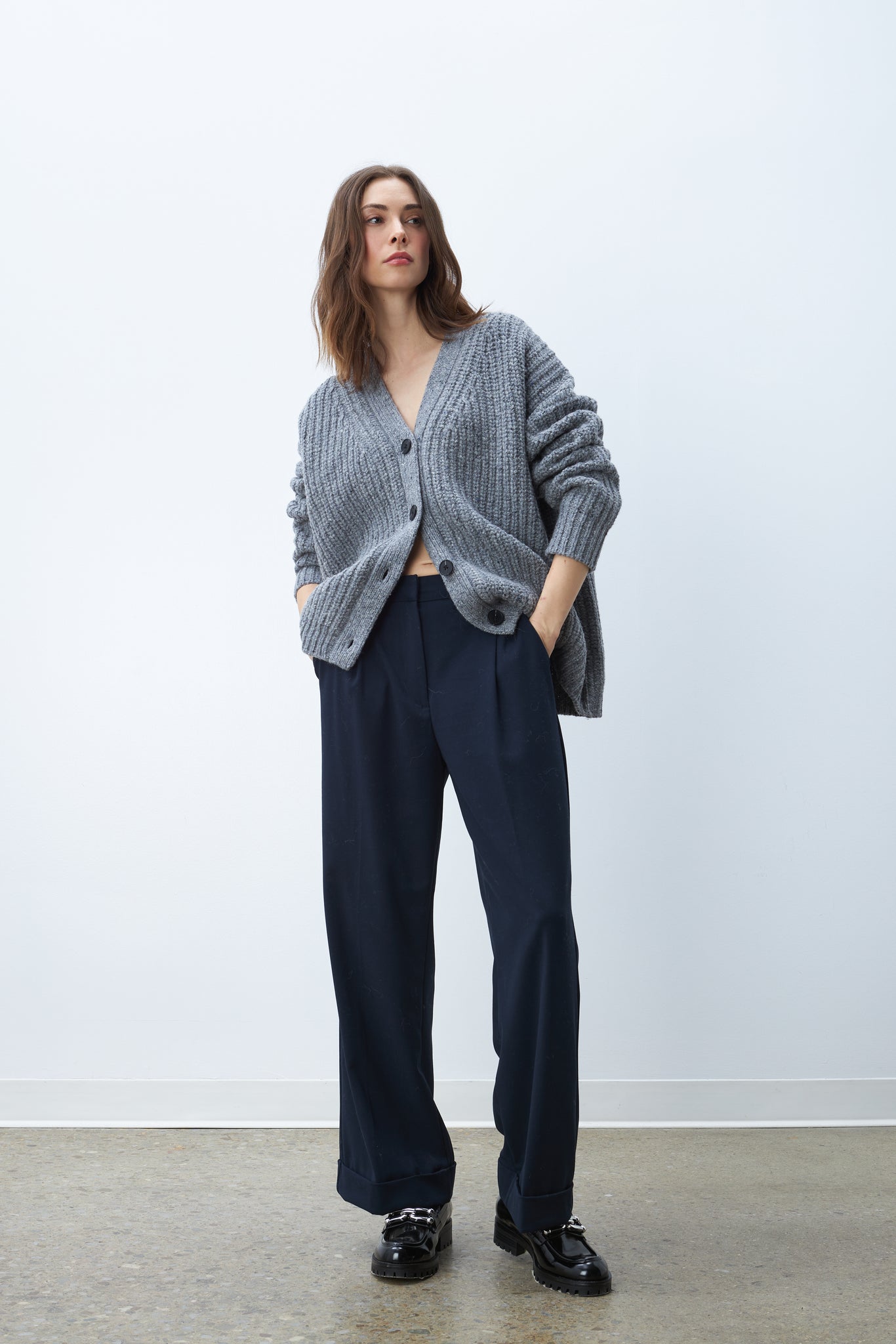 Libby Cardigan in Heather Daze