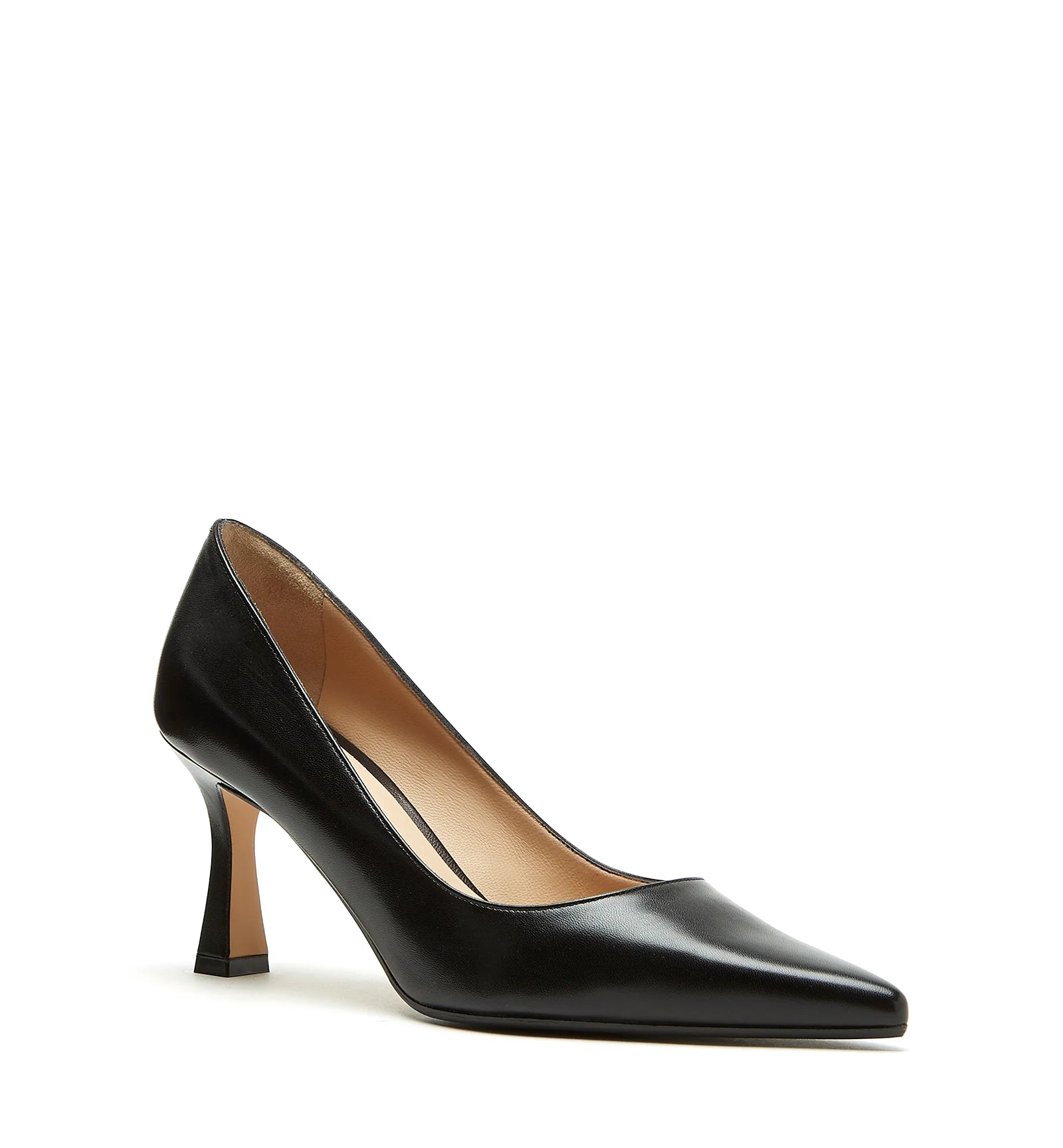 Faydra Leather Pump in Black