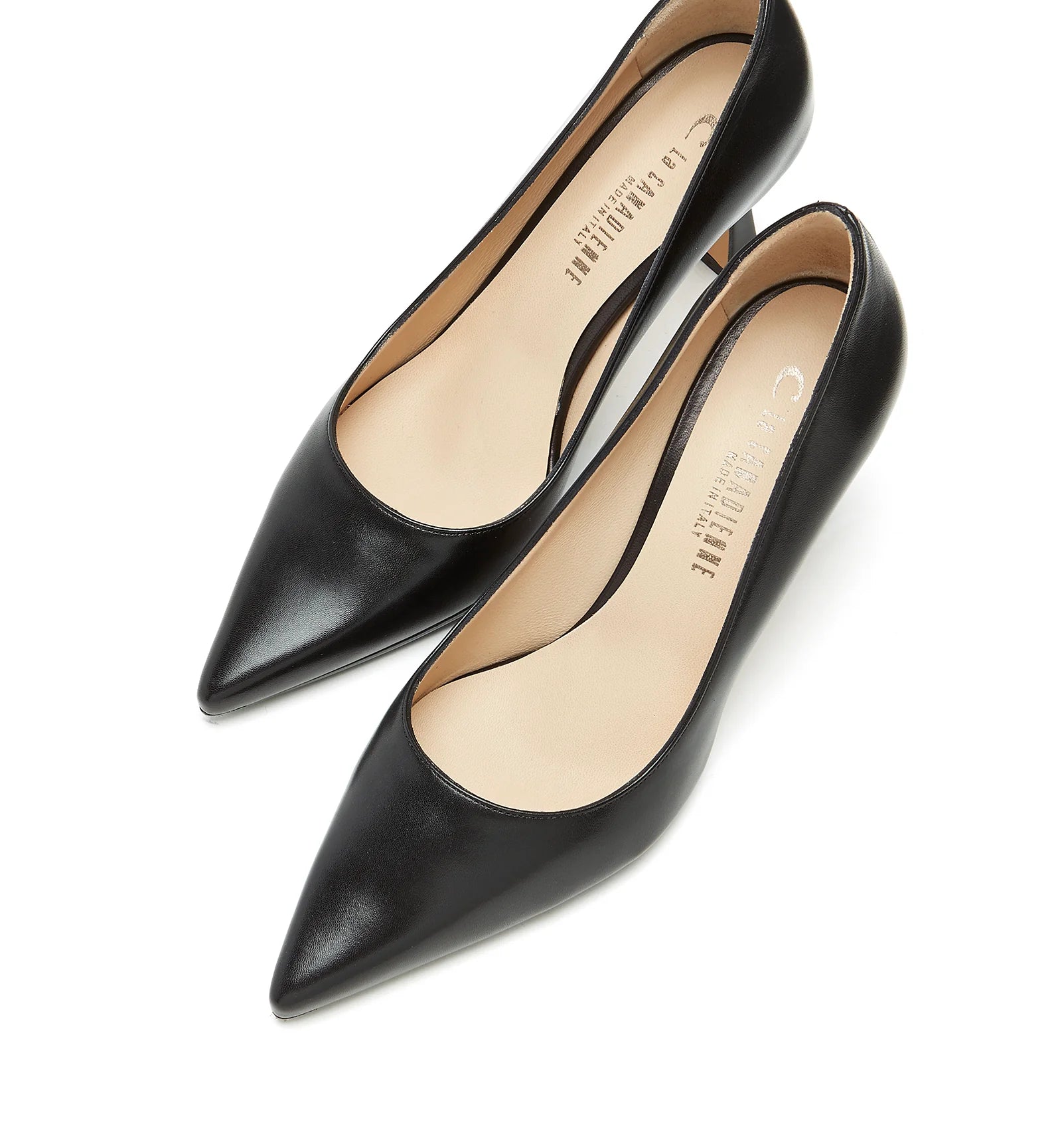 Faydra Leather Pump in Black