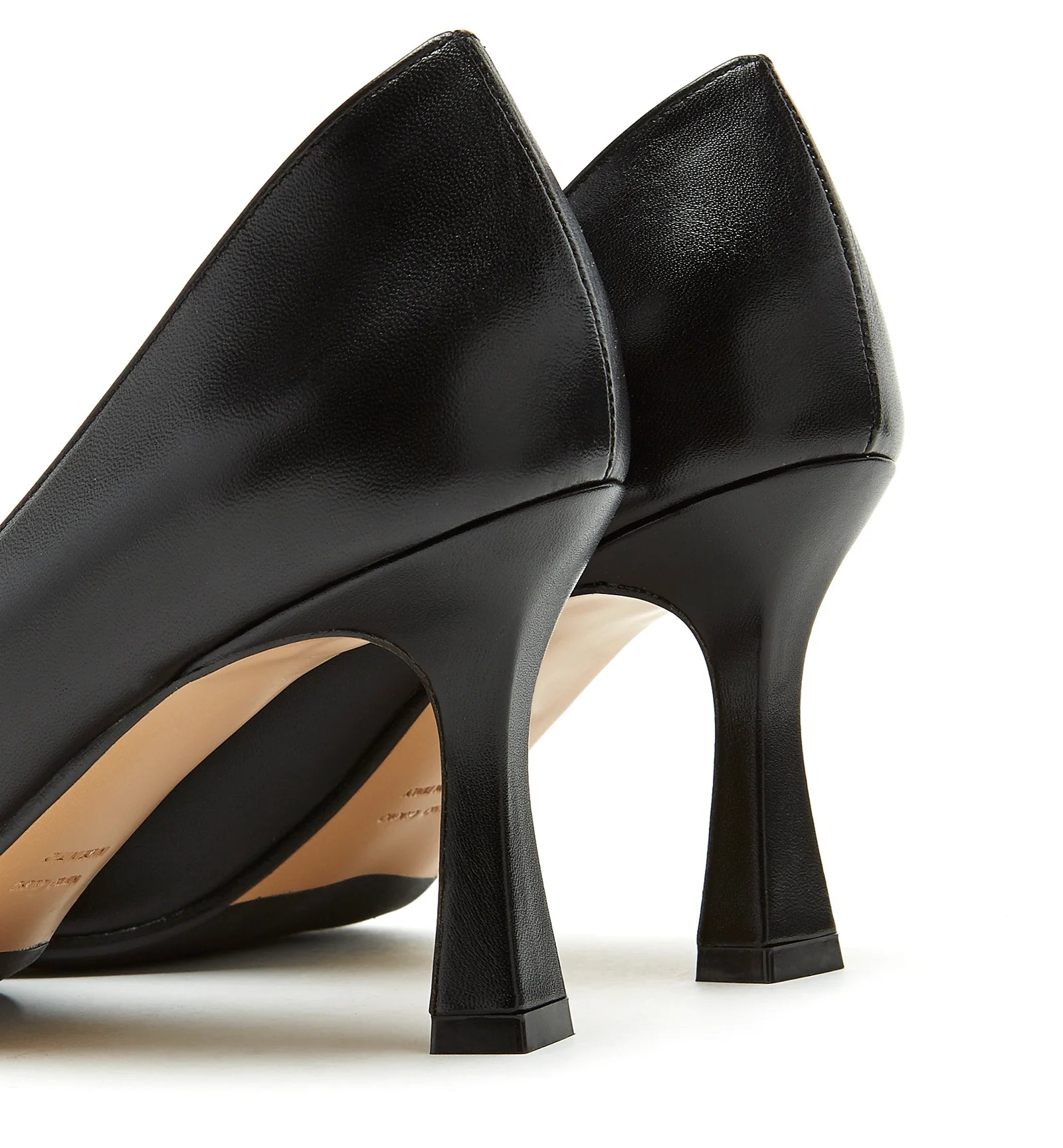 Faydra Leather Pump in Black