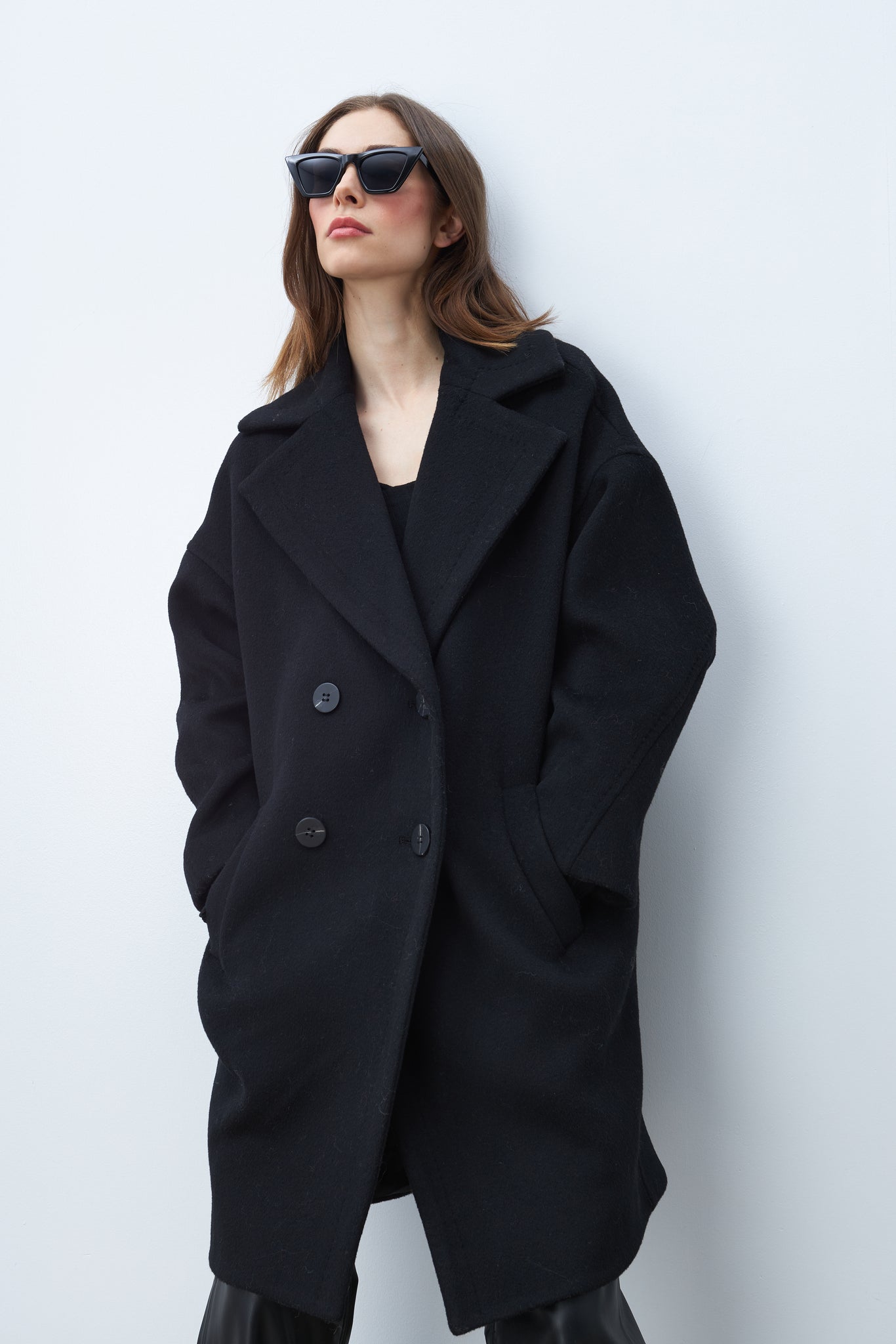 Maxine Coat in Caviar