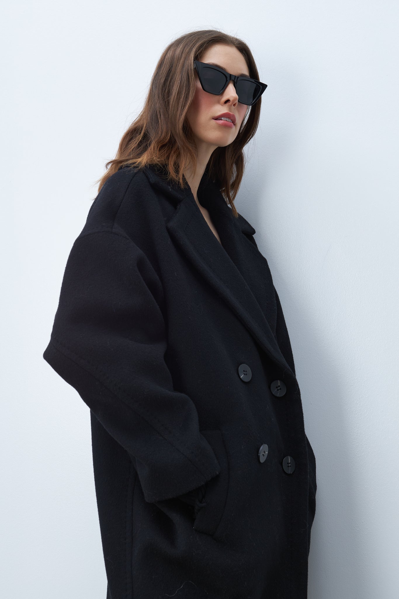 Maxine Coat in Caviar