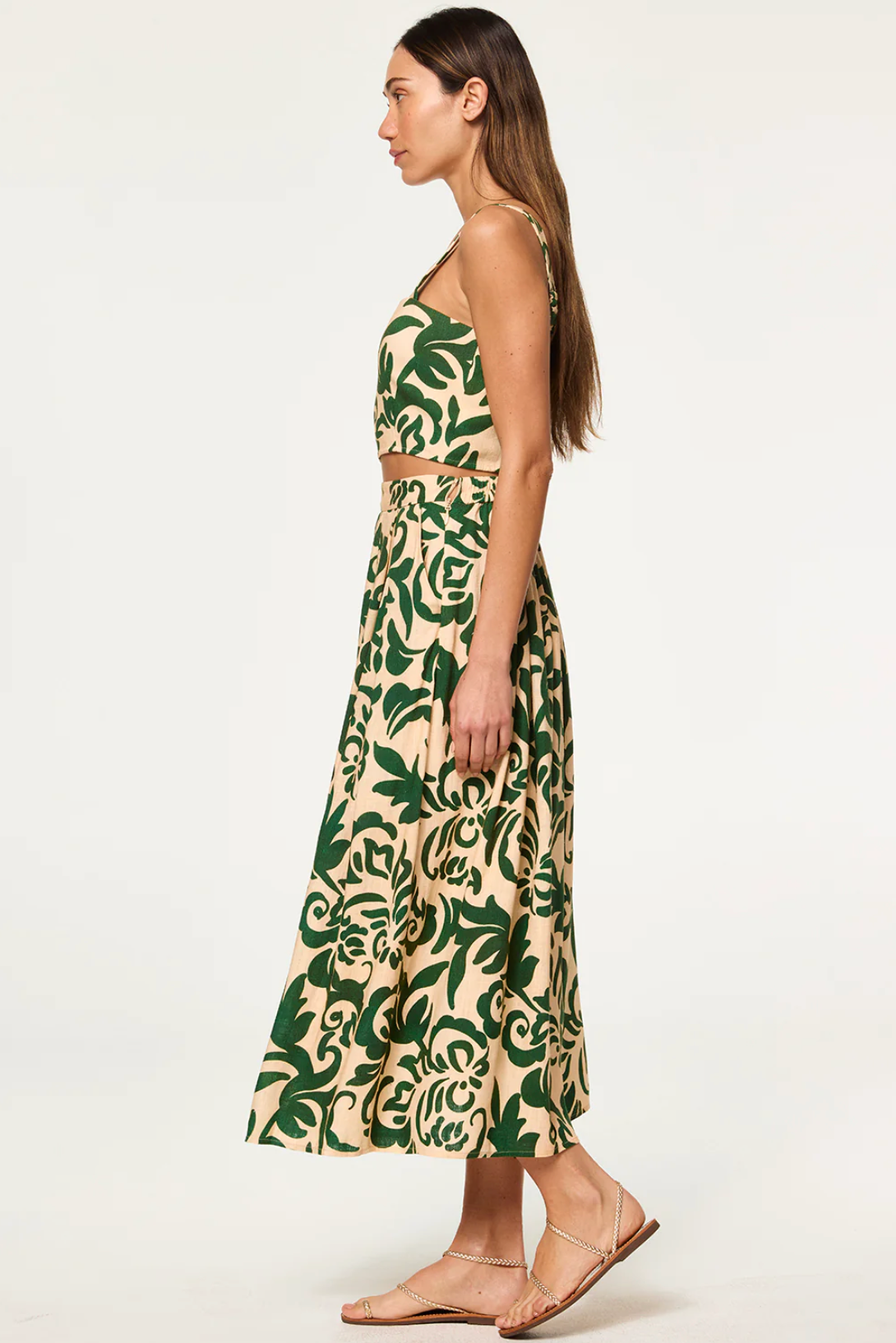 Aggie Skirt in Tonal Cactus