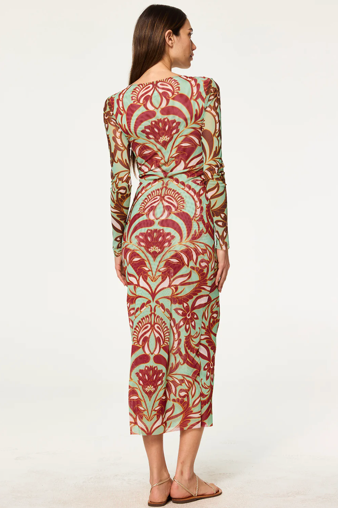 Tamar Dress in Vintage Botanical Mix Mesh