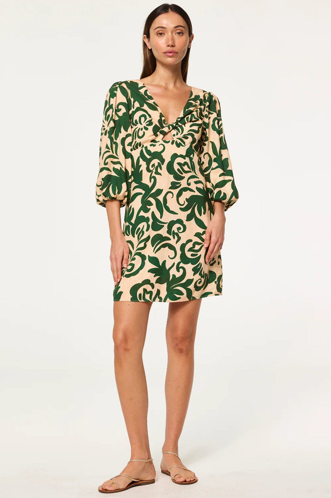 Willa Dress in Tonal Cactus