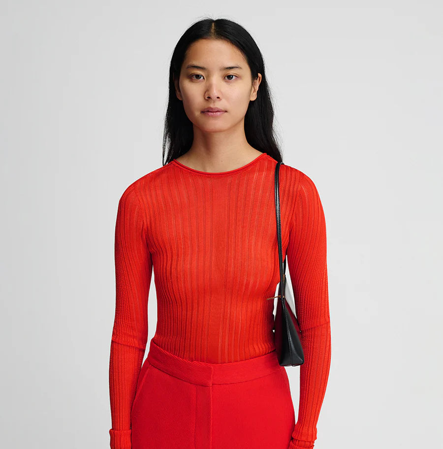 Gaia Shoulder Bag in Black/Flamma