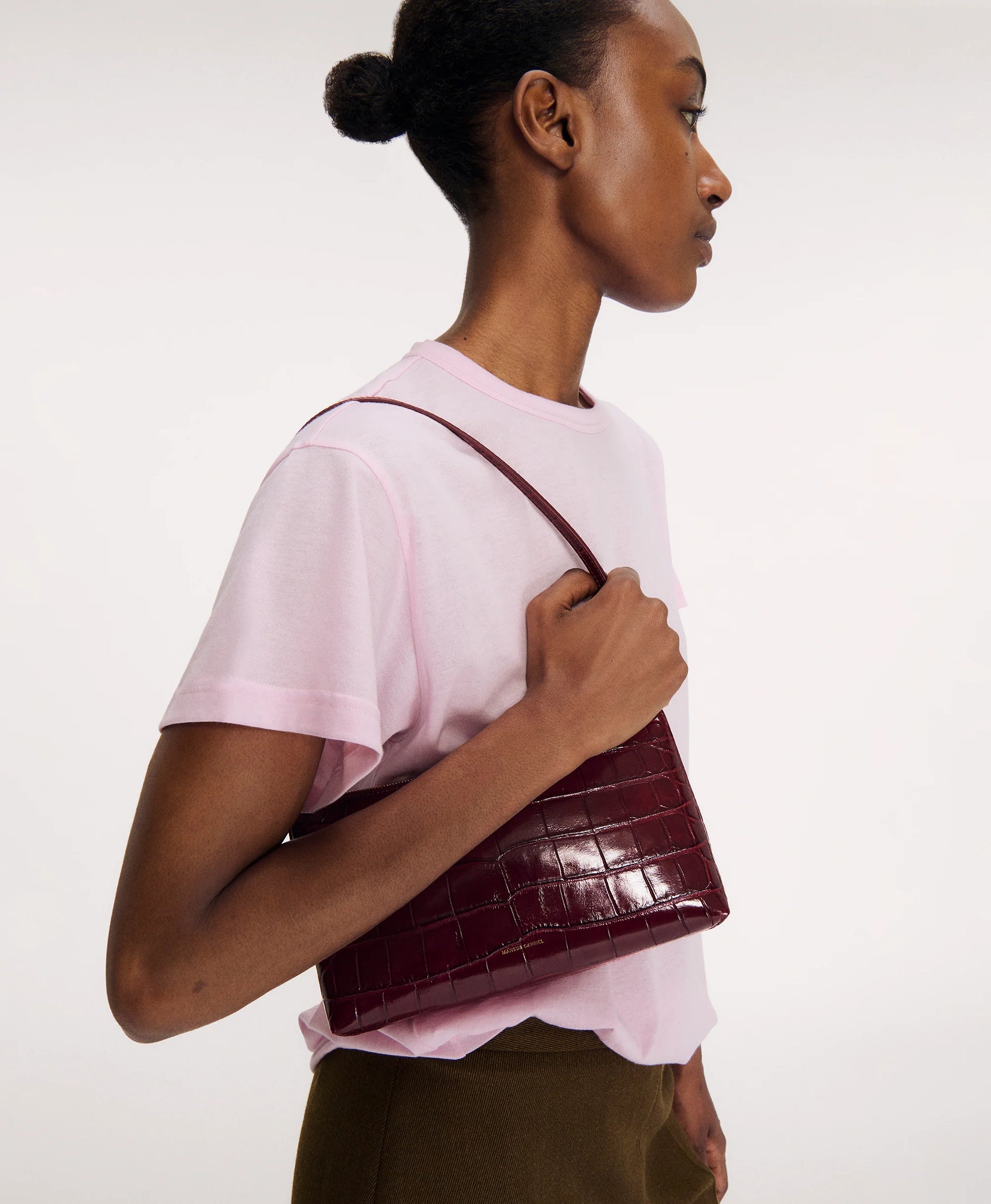 Gaia Shoulder Bag in Oxblood