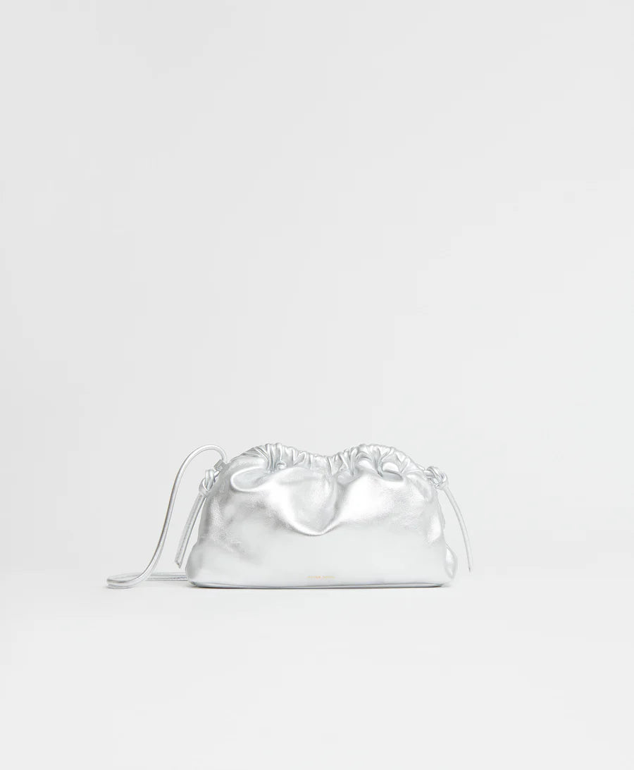 Mini Cloud Clutch in Silver