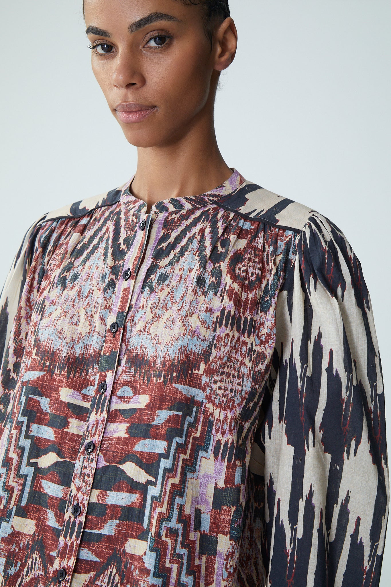 Junin Celia Blouse in Sand Melange
