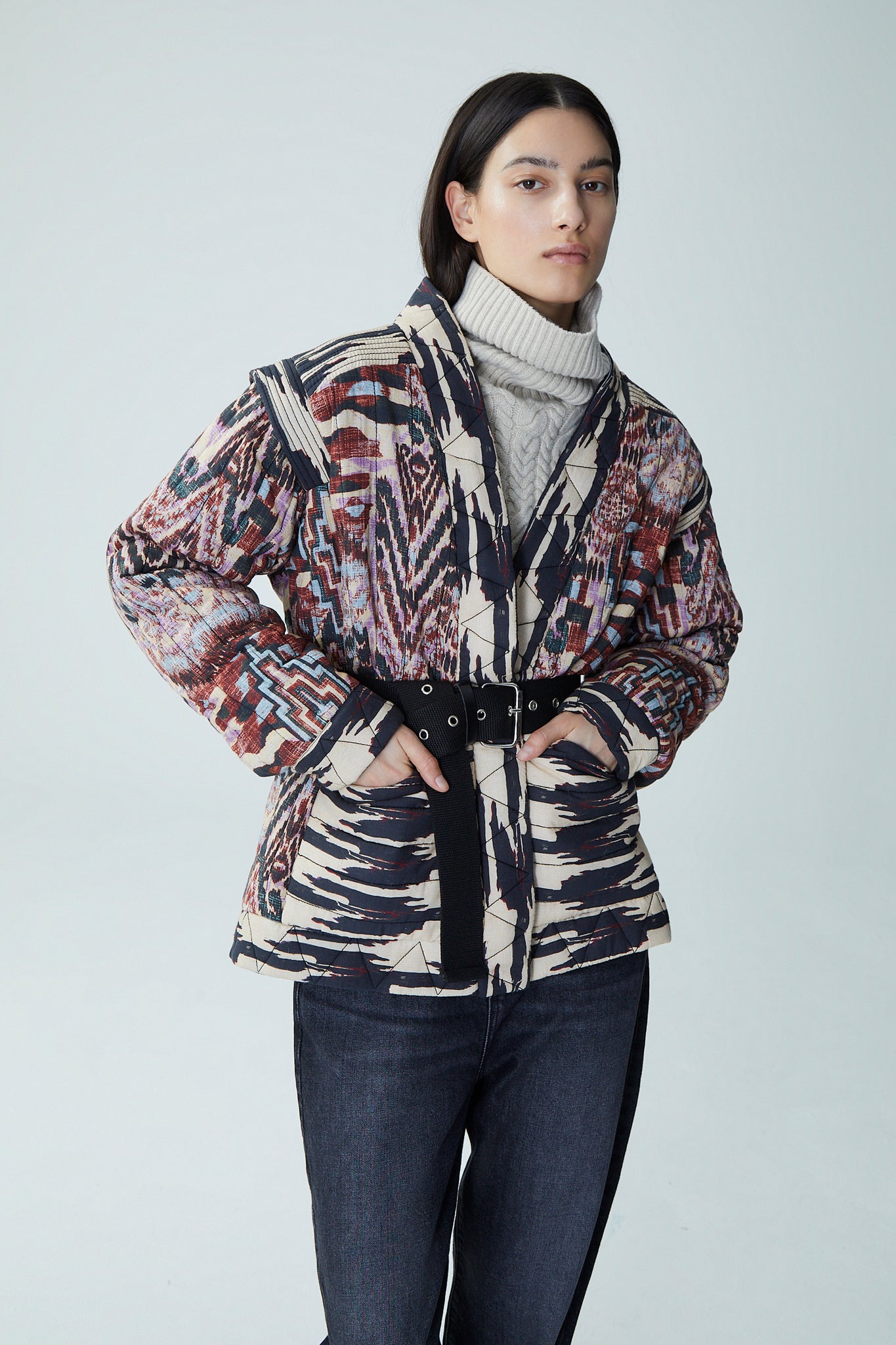 Junin Gwen Jacket in Sand Melange