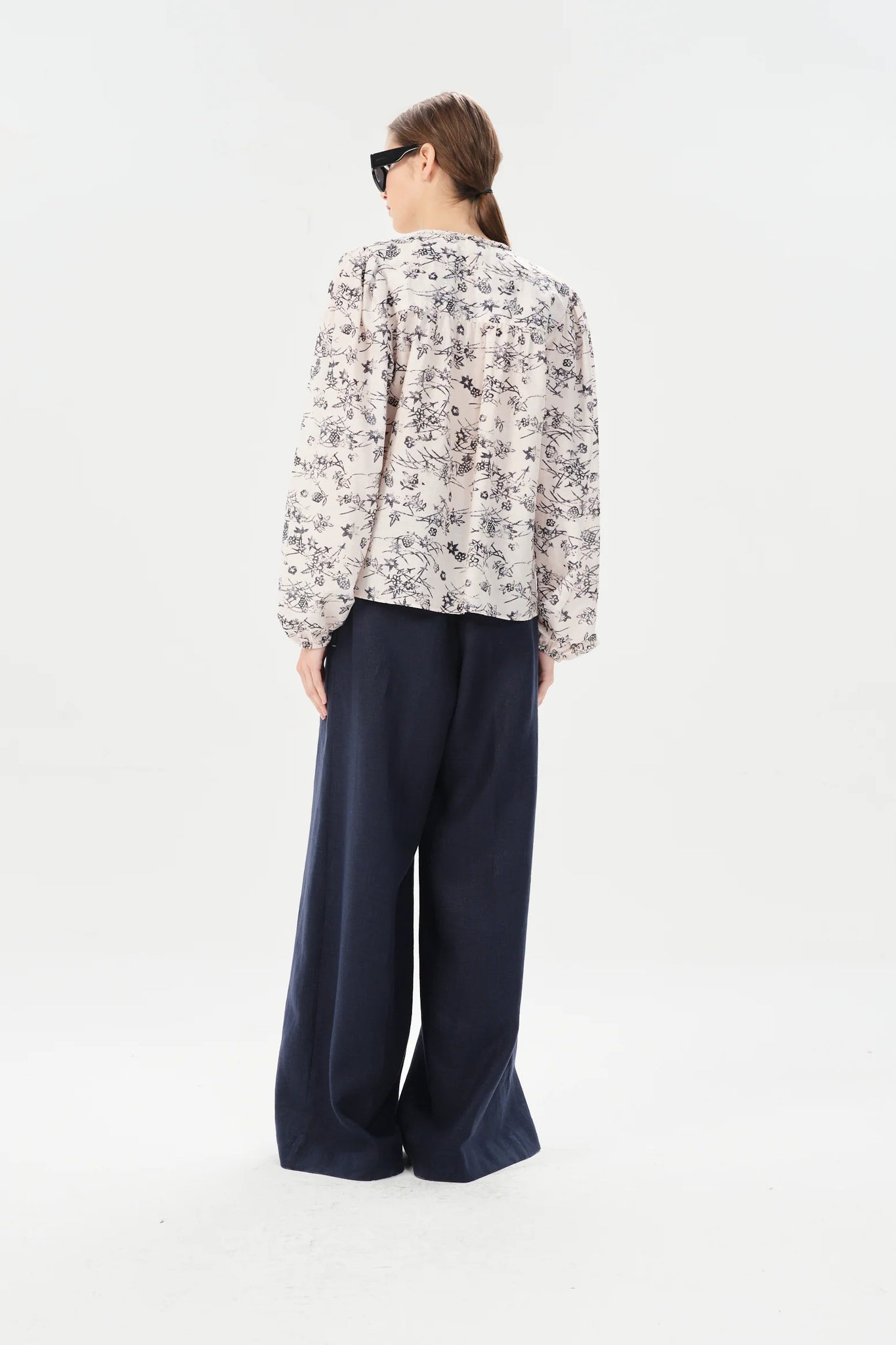 Forest Violet Blouse in Light Foliage