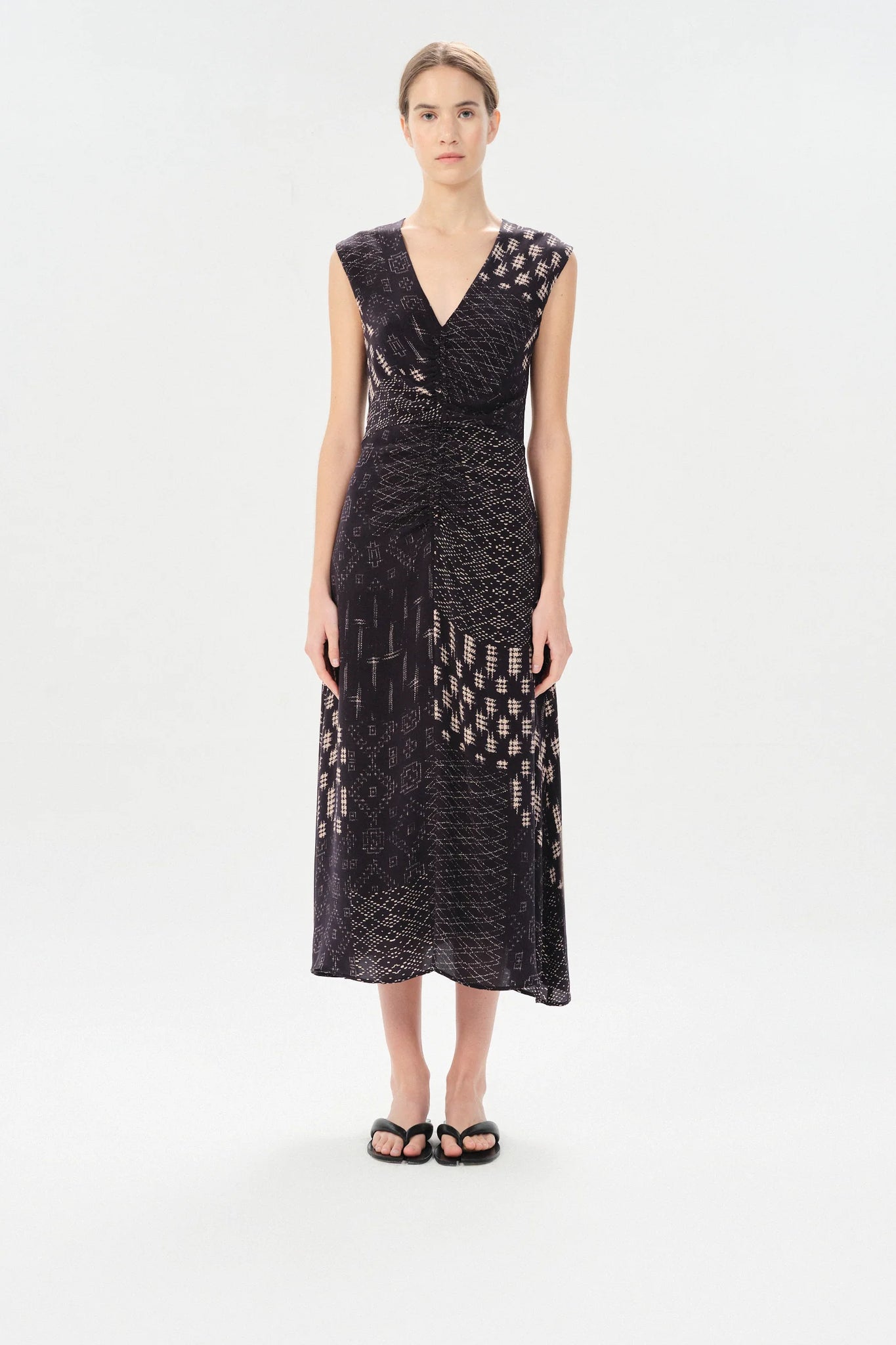 Zarate Tora Long Dress in Navy