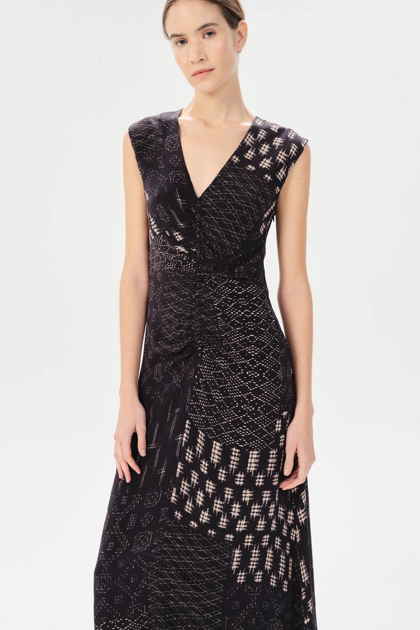 Zarate Tora Long Dress in Navy