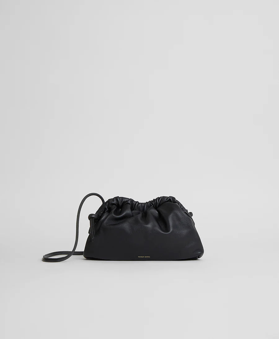 Mini Cloud Clutch in Black/Flamma