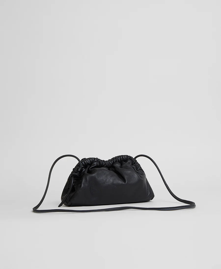 Mini Cloud Clutch in Black/Flamma