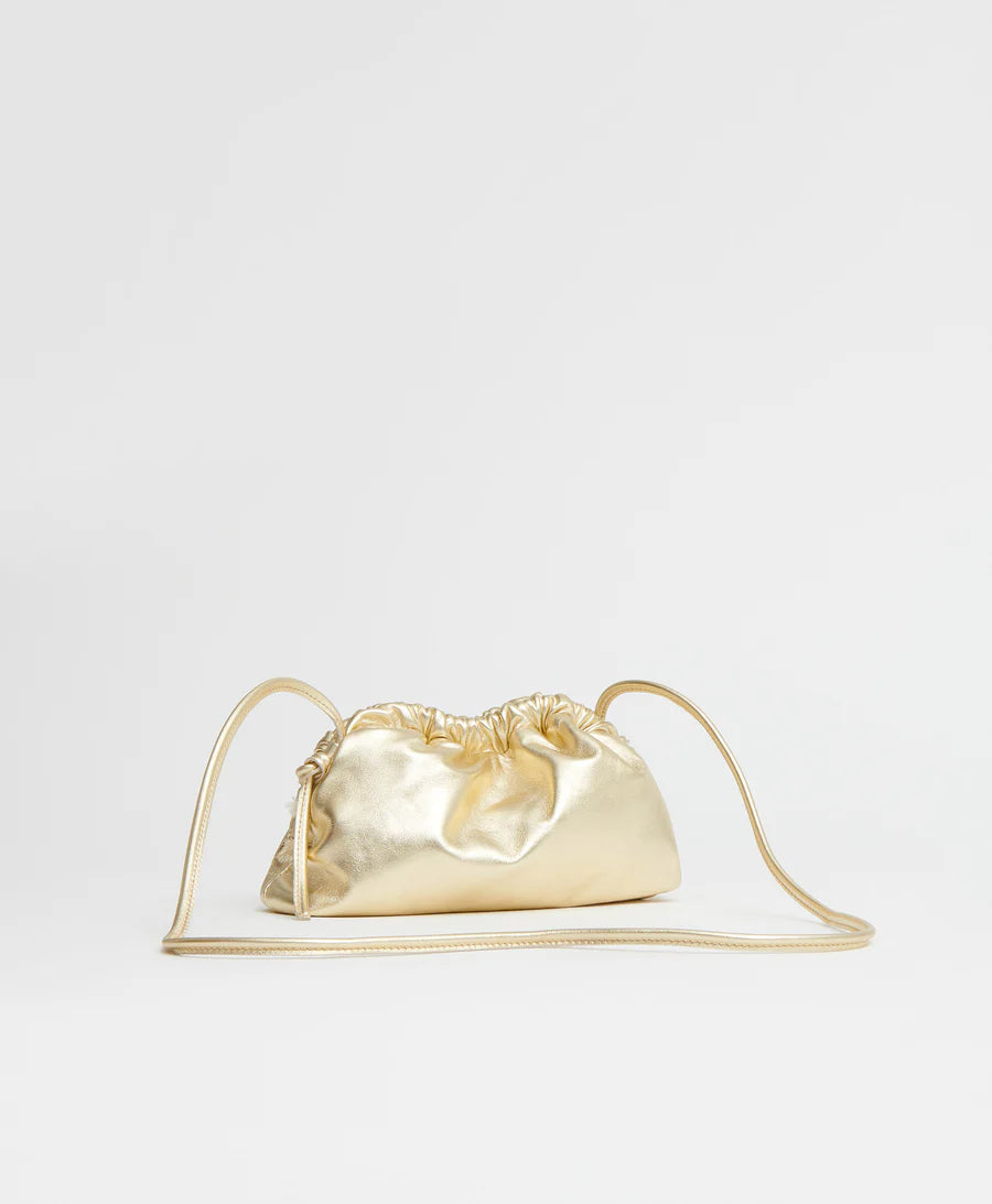 Mini Cloud Clutch in Gold