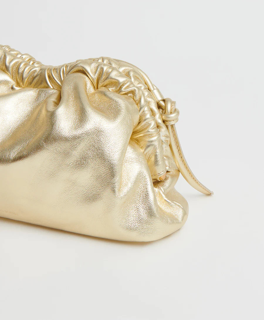 Mini Cloud Clutch in Gold
