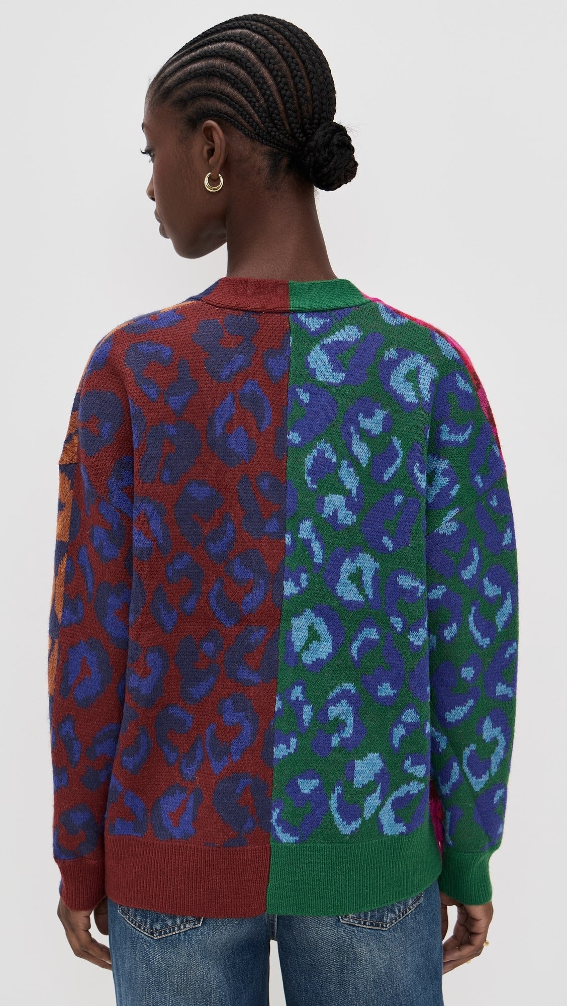 Mixed Ikat Leopard Cardigan