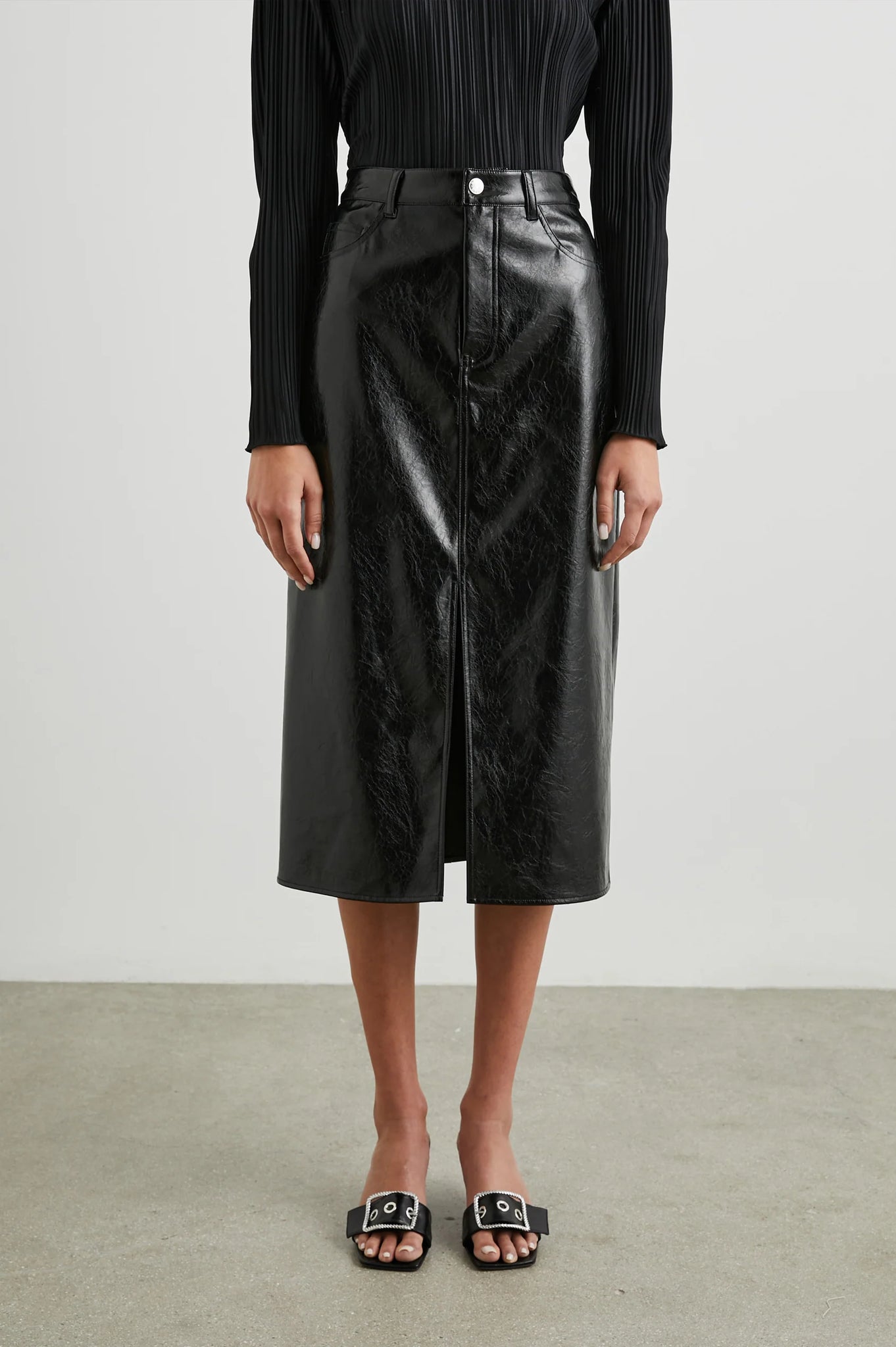 Norma Skirt in Black Patent