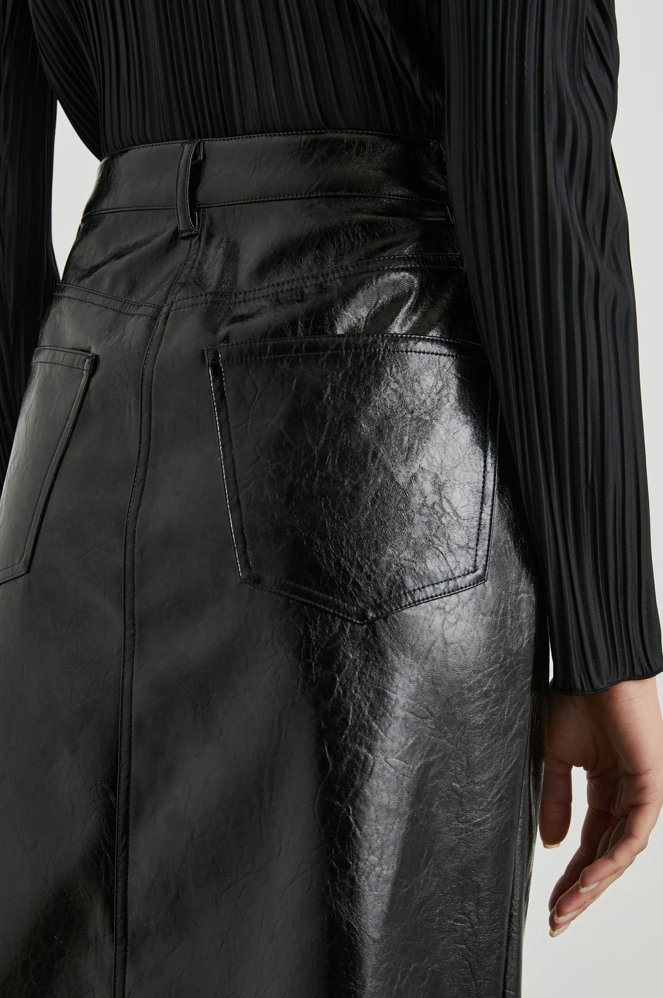 Norma Skirt in Black Patent
