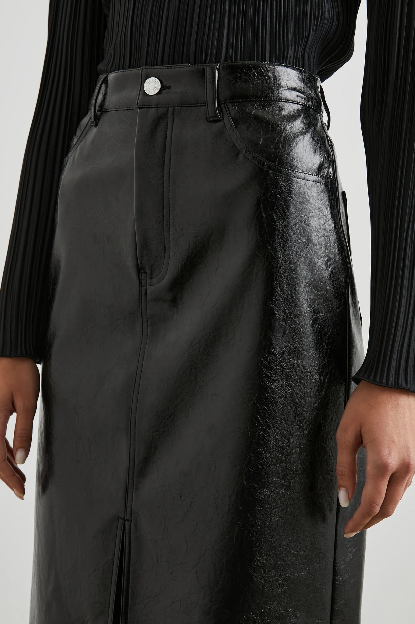 Norma Skirt in Black Patent