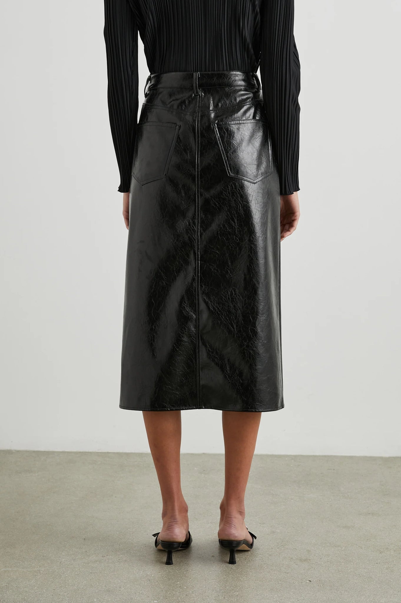 Norma Skirt in Black Patent
