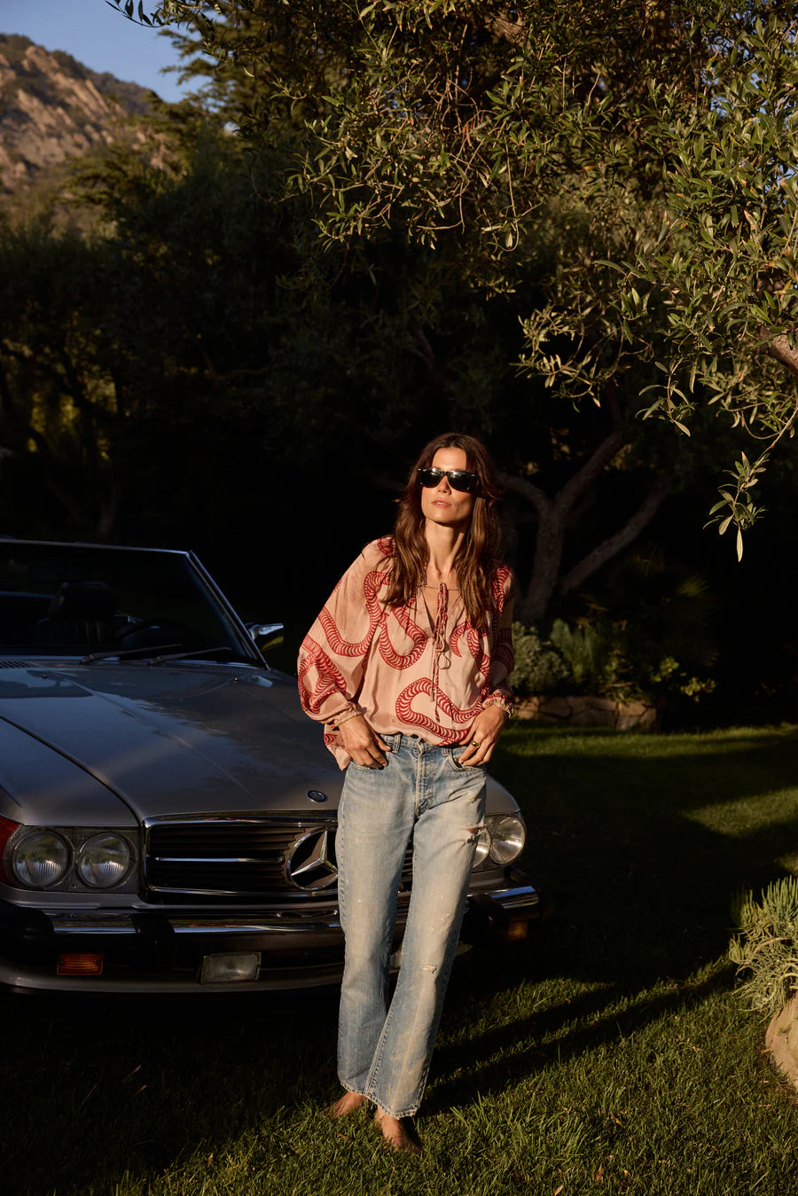 Ashley Top in Ament Snake Bone