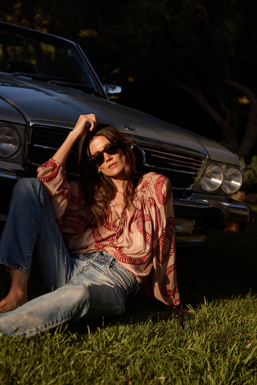 Ashley Top in Ament Snake Bone