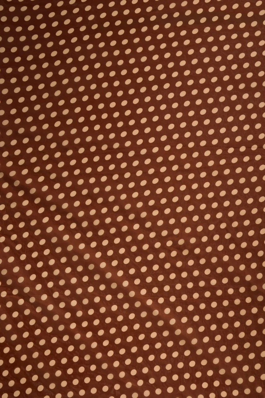 Square Scarf in Polka Dot Cappuccino