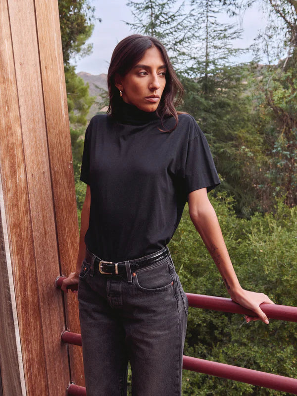Fable Turtleneck in Jet Black