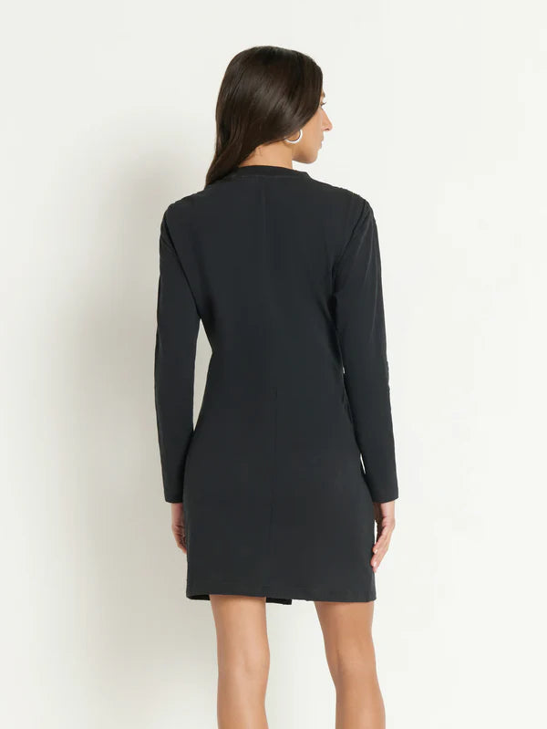Taylor Wrap Dress in Jet Black