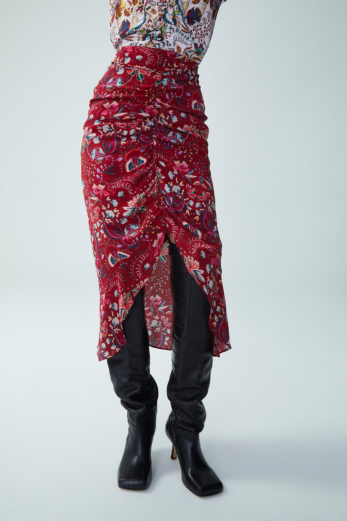 Palermo Lisa Skirt in Red Berrie