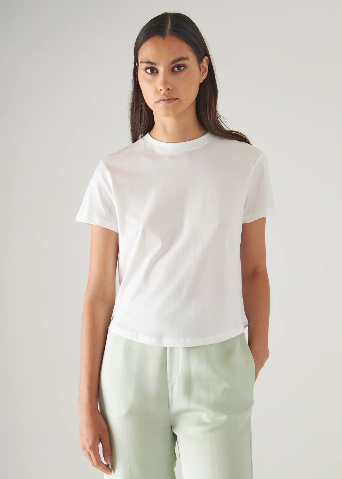 Lightweight Pima Cotton Baby T-Shirt in White