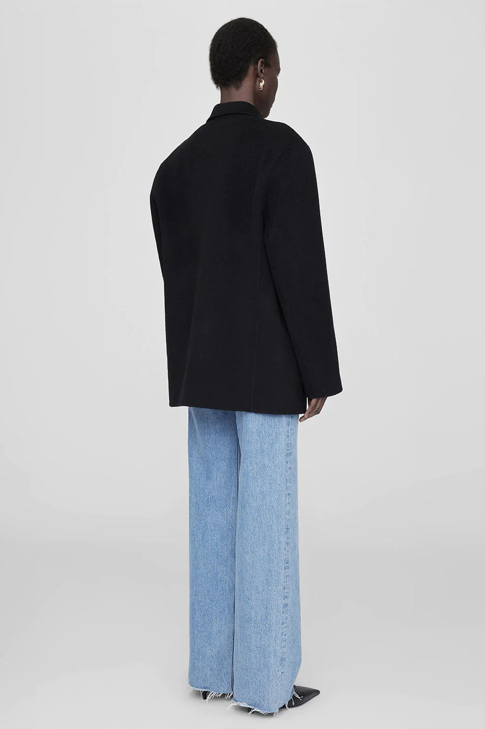 Quinn Blazer in Black Cashmere Blend