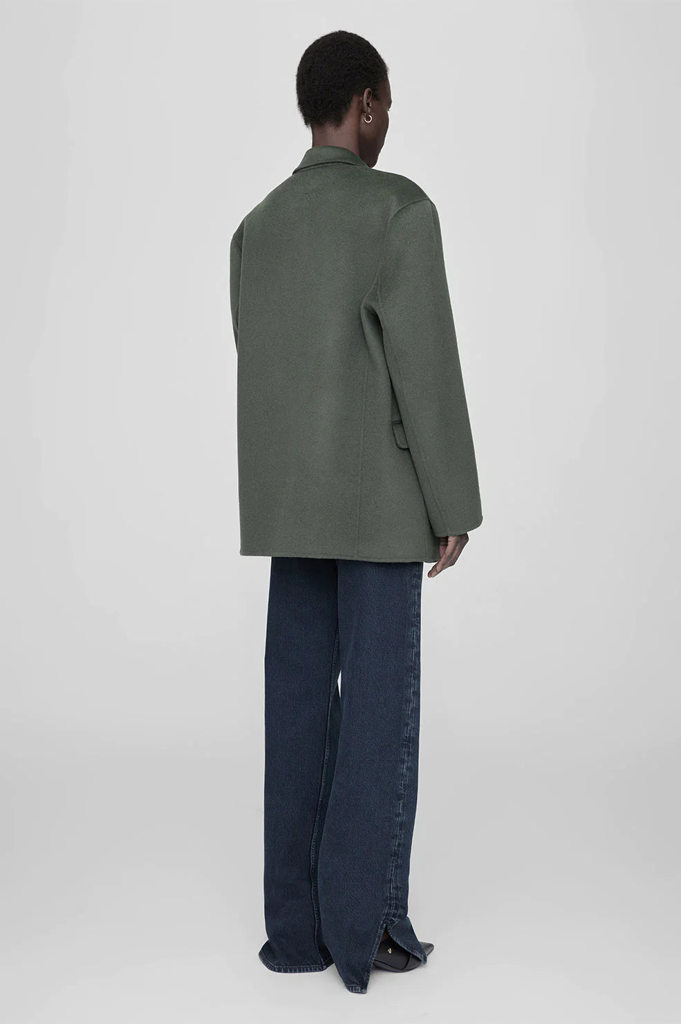 Quinn Blazer in Olive Cashmere Blend